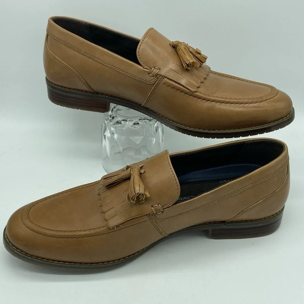 Rockport‎ Men's 9W Comfort DMX Business Leather Kilty Tassel Slip-On Loafers